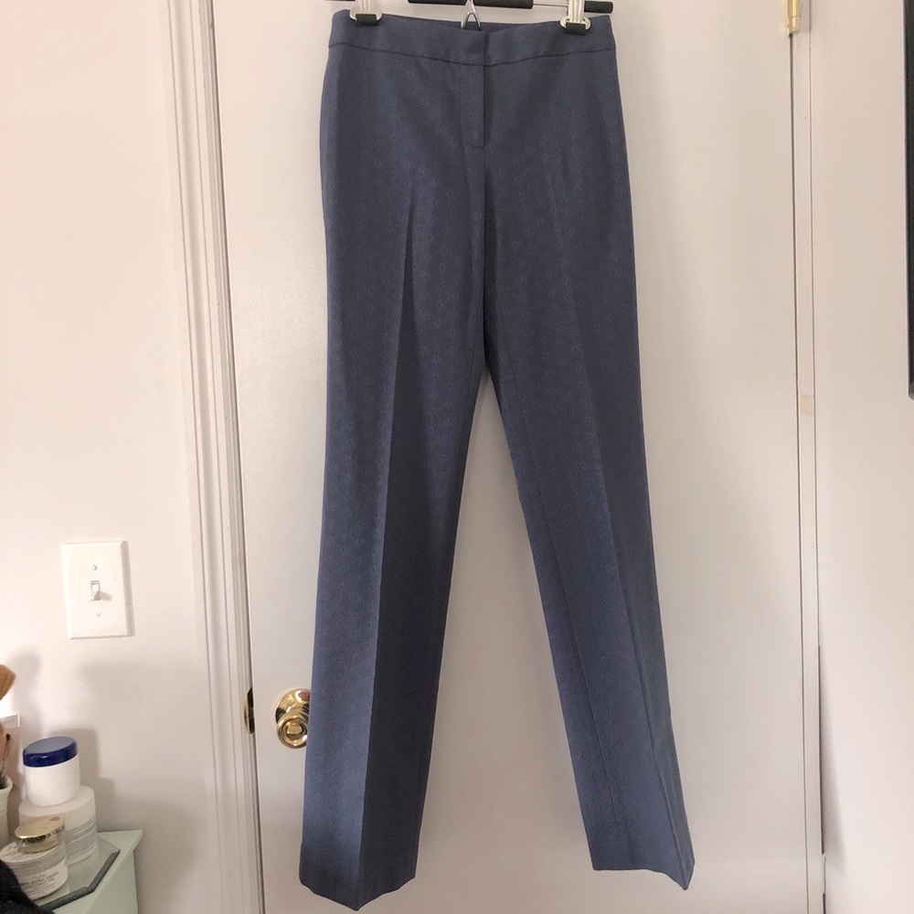 TAHARI Blue textured trousers